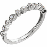 652010 / Complete With Stone / 14Kt Yellow / 4.5 / Polished / 1/8 Ctw Diamond Stackable Anniversary Band