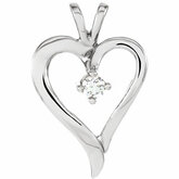 1/10 CTW Diamond Heart Pendant