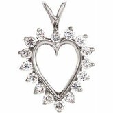1/2CT spolu Diamond Heart Pendant