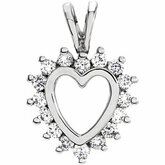 1/3CT spolu Diamond Heart Pendant