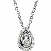 1/4CT spolu Diamond45cm (18inch)náhrdelník