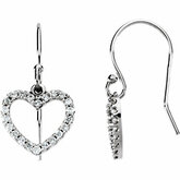 1/5CT spolu Diamond Heart Earrings