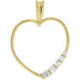 1/5CT spolu Journey Diamond Heart Pendant