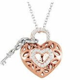 1/6CT spolu Diamond Heart45cm (18inch)náhrdelník