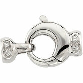 15.25x10mm Designer Lobster Clasp with Diamond Accents