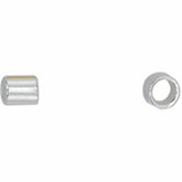 1.3x1.2mm Silver-Plated Crimp Tube