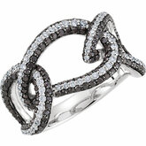 1 5/8CT spolu Black & White Diamond Ring