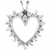 9/10CT spolu Diamond Heart Pendant