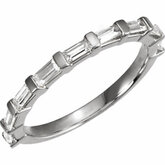 9-Stone Straight Baguette Anniversary Ring Mounting