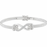 Accented Infinity-Inspired Rope Bangle Bracelet