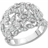 Accented Leaf Ring