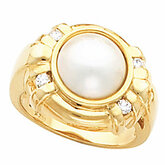 Accented Ring Mounting for Mabe Pearl