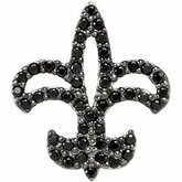 Black Spinel Fleur-de-lis Pendant alebonáhrdelník