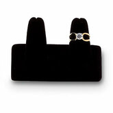 Black Velvet Double Ring Finger Stand