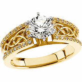 Celtic-Inspired Engagement Ring alebo párová Obrúčka