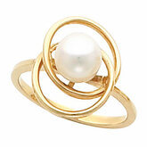 Circles Ring Mounting for 6 - 8 mm Pearl