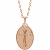Cross Medal Necklace or Pendant
