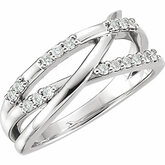 Diamond Criss-Cross Ring alebo neosadený