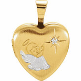 Diamond Heart Angel Medailón