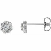 Diamond alebo Gemstone Cluster Earrings