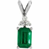 Emerald & Diamantový prívesok alebonáhrdelník