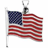 Enameled American Flag Pendant