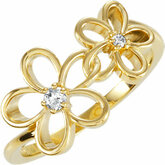 Kvetinový Design Diamantový Prsteň alebo neosadený