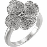 Floral Ring For Diamonds