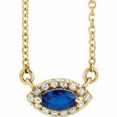French-Set Halo-Style Necklace or Center