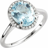 Gemstone Halo-Styled Ring alebo neosadený