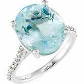 Gemstone & Diamond Accented Ring alebo neosadený