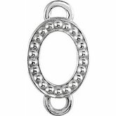 Granulated Design Oval Link with Rings