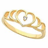 Heart Shaped Teen Ring na Diamanty