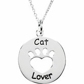 Heart U Back&trade; Cat Lover Paw Pendant with Chain