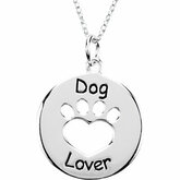 Heart U Back&trade; Dog Lover Paw Pendant with Chain