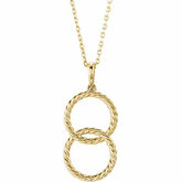 Interlocking Circle Rope Necklace