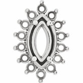Multi-Stone Marquise Center Cluster Top
