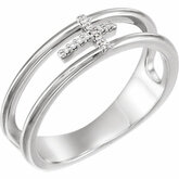 Negative Space Cross Ring