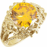 Openwork Ring Mounting for Round Gemstone Solitaire