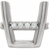 Oval 4-Prong Accented Basket Setting
