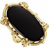 Oval Cabochon alebo Faceted Ring Mounting