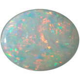 Oval Genuine White Opal