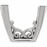 Princess/Square Vintage Scroll SettingÂ® for Earring Assembly