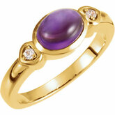 Ring Mounting for Oval Cabochon Gemstone