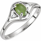 Ring Mounting for Oval Cabochon alebo Faceted Gemstone