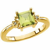 Ring Mounting for Princess - Cut Gemstone