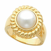 Rope Trimmed Ring Mounting for Mabe Pearl