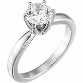 Round 6-krapní Tall Solstice Solitaire&#174; BombÃ© Ring Mounting