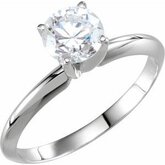 Round Pre-Notched 4-krapne Solitaire Ring Mounting