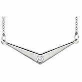 Solitaire "V" Necklace or Center